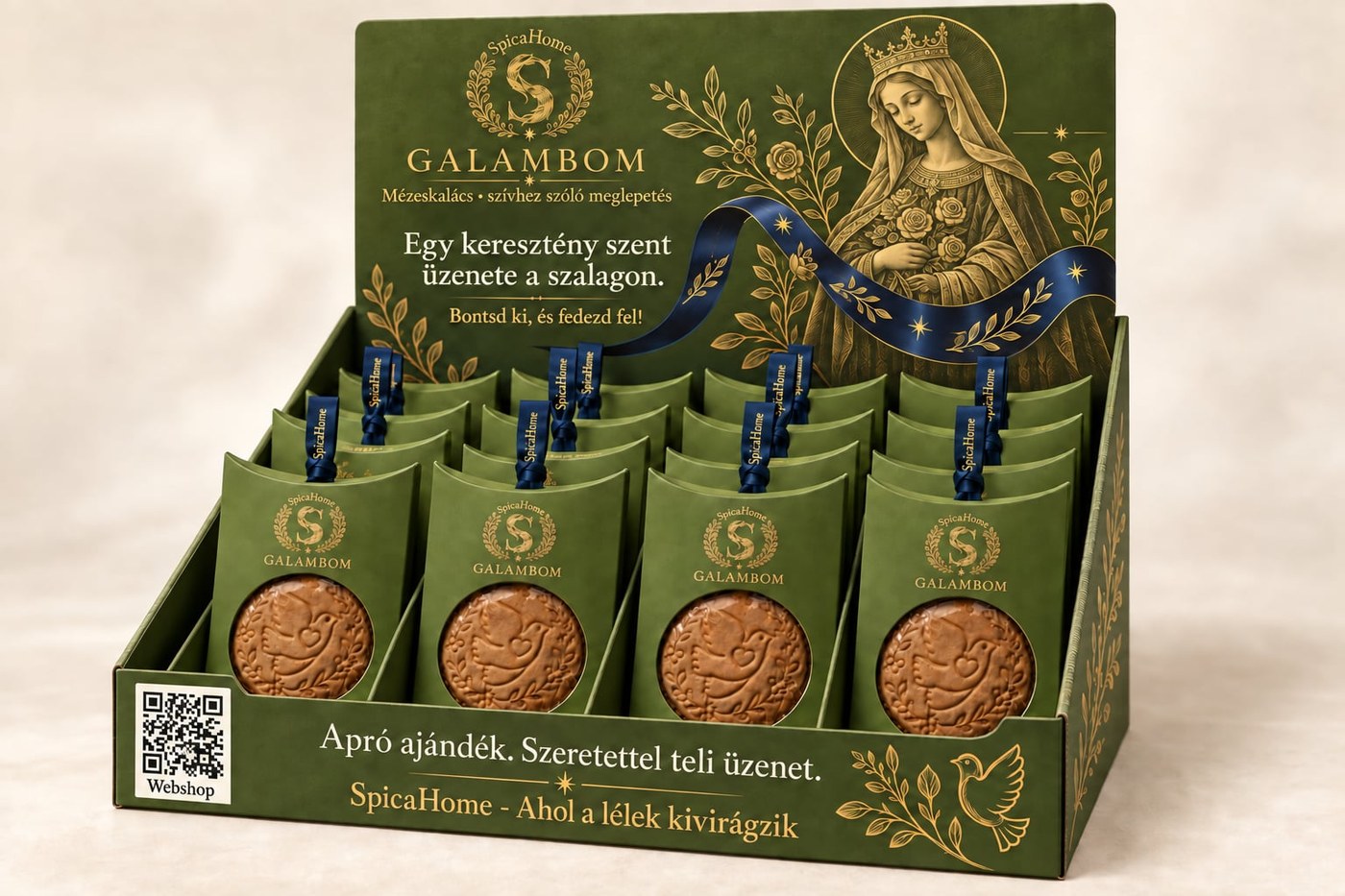 GALAMBOM pultdisplay huszonnégy dobozzal