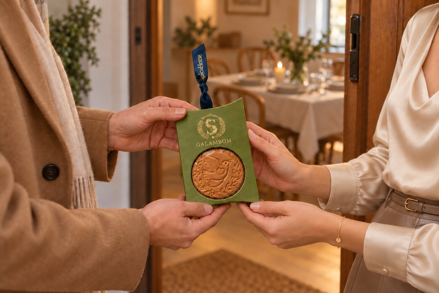 GALAMBOM mézeskalács ajándék vendégségbe